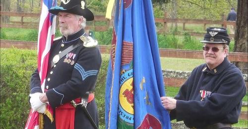 Civil war reenactment on site grounds 2022